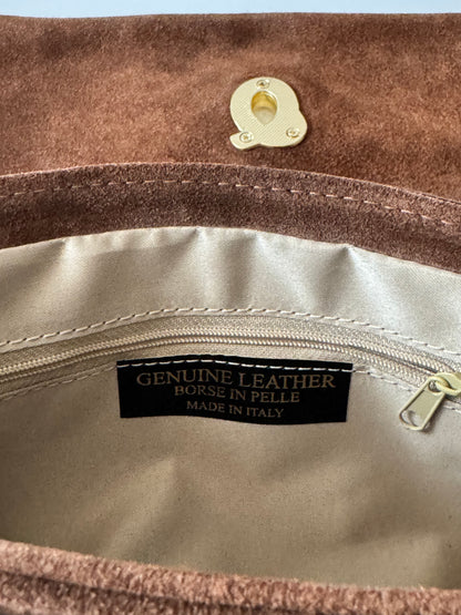 Blake Suede Bag Large Cognac