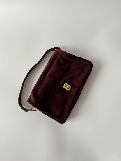 Blake Suede Bag Large Burgundy
