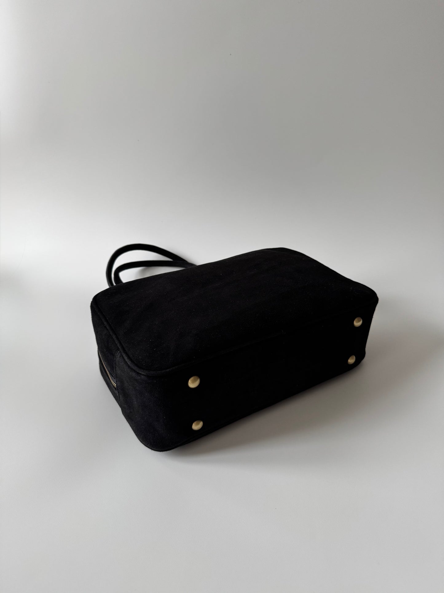 Clara Big  Black - Genuine Suede Leather Shoulder Bag
