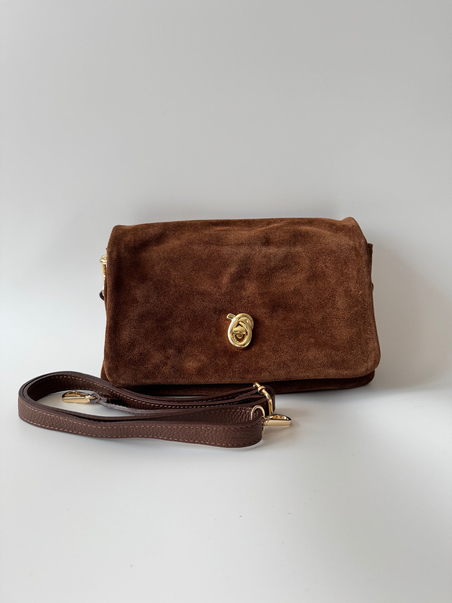 Blake Suede Bag Large Cognac