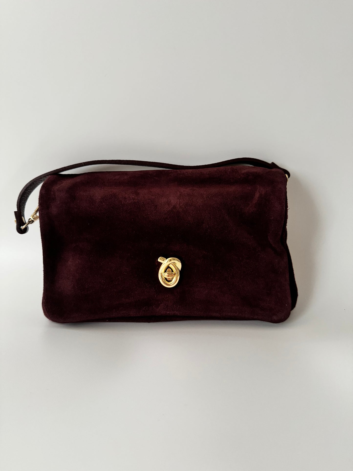 Blake Suede Bag Large Burgundy