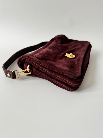 Blake Suede Bag Large Burgundy