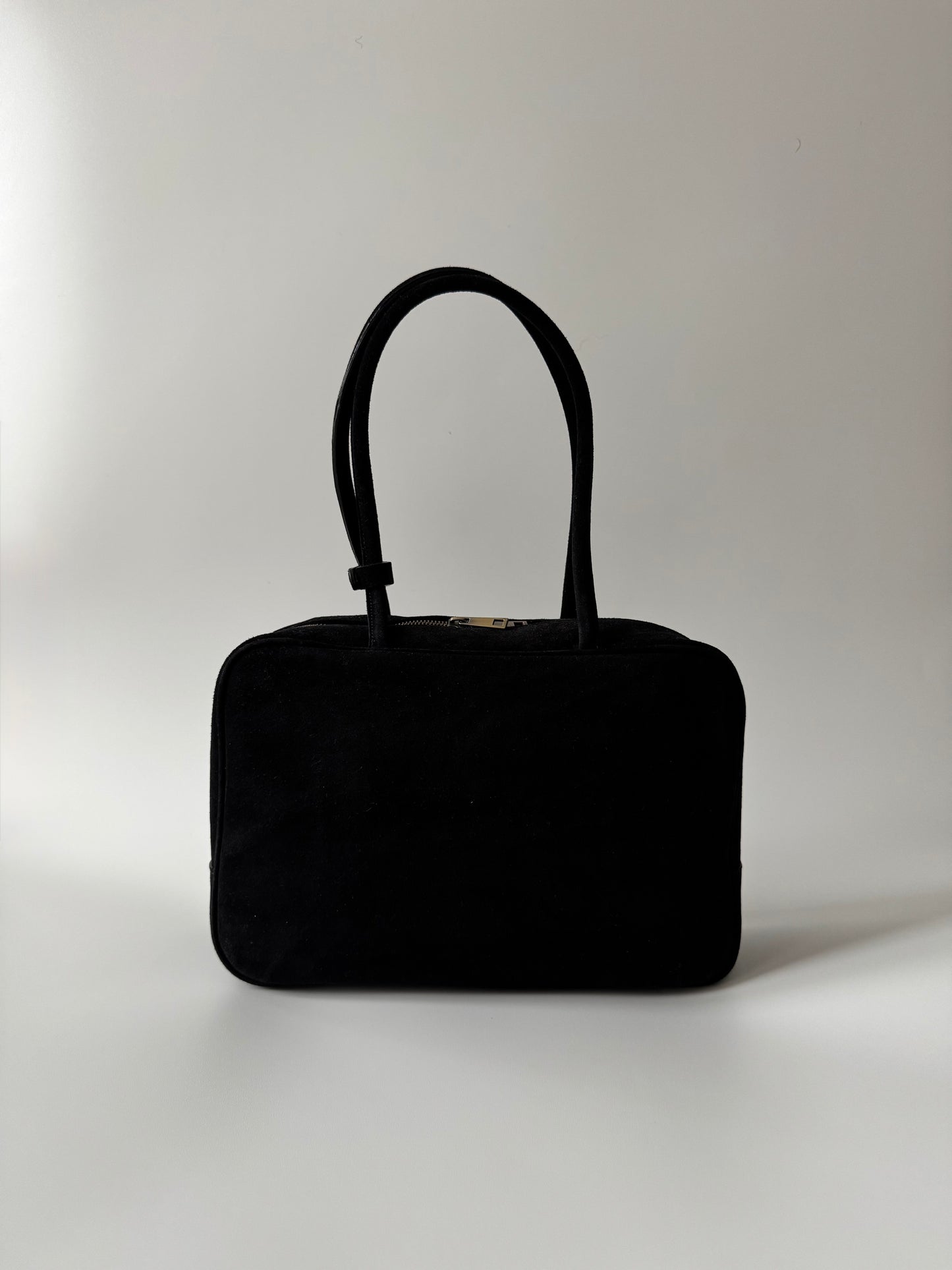 Clara Big  Black - Genuine Suede Leather Shoulder Bag