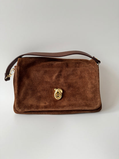 Blake Suede Bag Large Cognac